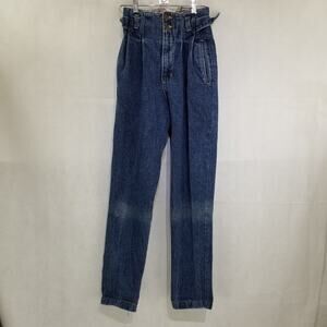 Vintage Jou Jou Jeans High Waisted Side Buckle Size 7/8 Zipper Broken 80's 90's